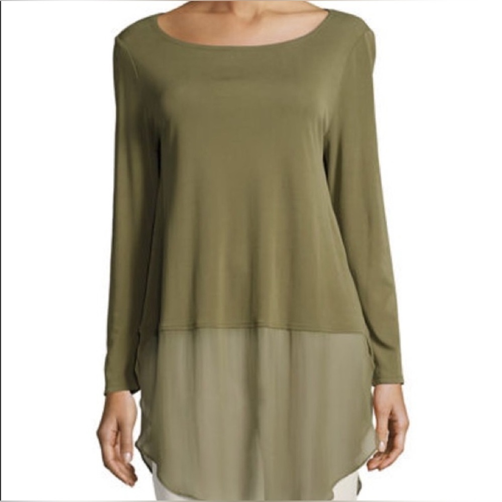 Eileen Fisher 100% silk sheer hemmed tunic
Size Small